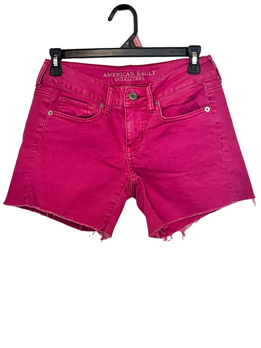 American Eagle Outfitters Hot Pink High-Rise Jean Shorts
